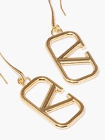 Thumbnail for your product : Valentino Garavani V-logo Drop Earrings - Gold
