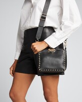 Thumbnail for your product : Valentino Garavani Rockstud Mini Vitello Stampa Leather Hobo Bag
