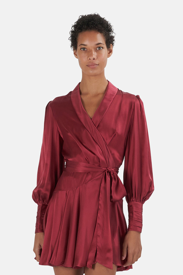 zimmermann wrap mini dress