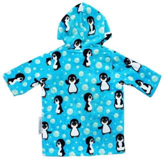 Back Beach Co Blue Penguin Hooded Towel Robe 3-11 yrs