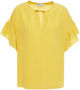 Thumbnail for your product : RED Valentino Ruffled Silk Crepe De Chine Blouse