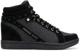 Thumbnail for your product : Versace Jeans glitter quilted hi-top sneakers