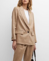 Thumbnail for your product : Peserico Single-Button Canvas Blazer