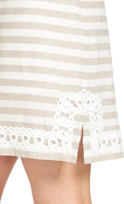 Eliza J Stripe Linen & Cotton Blend Sundress