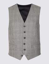 Thumbnail for your product : Marks and Spencer Checked Tailored Fit Wool Waistcoat