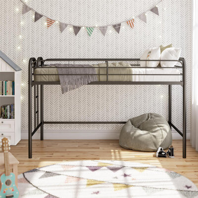 DHP Kaylee Junior Metal Loft Bed, Twin, Black