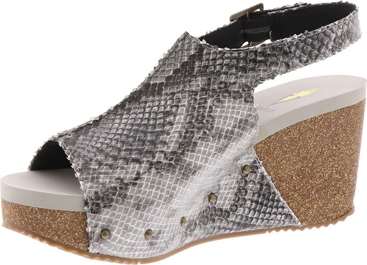 Volatile Division Wedge Sandals for Women Featuring Cork Covered Bottom with EVA Insole and Rubber Outsole
