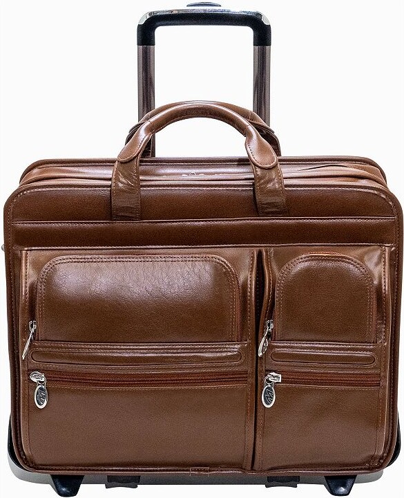 McKleinUSA Clinton 17-in. Leather Patented Detachable Wheeled Laptop Briefcase