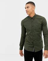 Thumbnail for your product : Tom Tailor smart regular fit shirt in green fine stripe