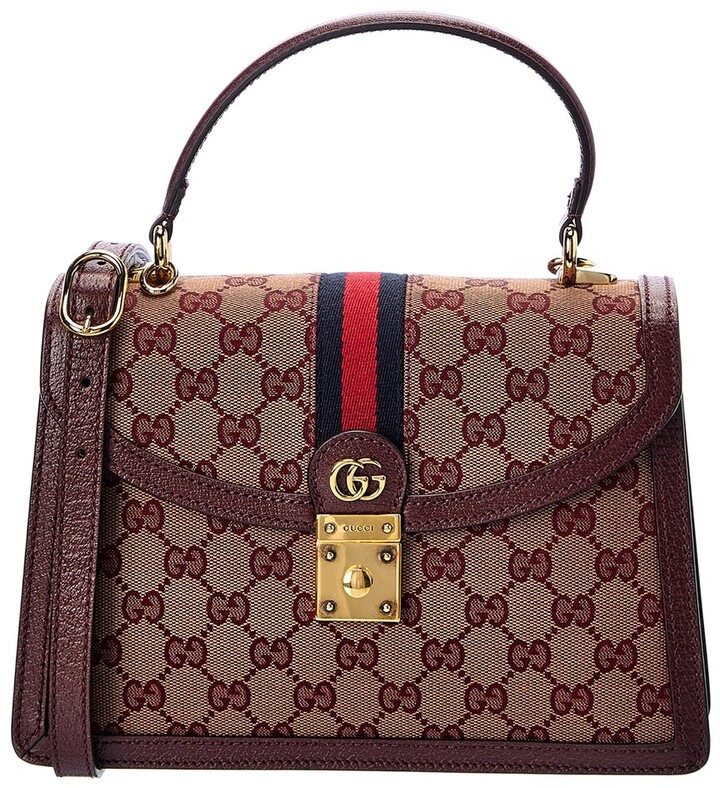 Gucci Ophidia Small GG Canvas & Leather Top Handle Shoulder Bag ShopStyle