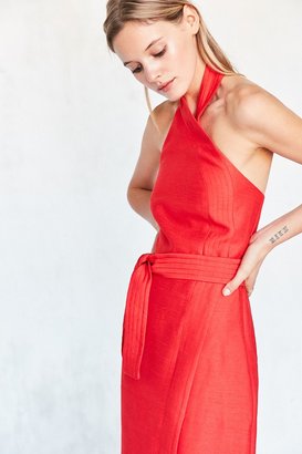 C/meo Collective Two Sides Halter Midi Dress
