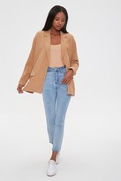Thumbnail for your product : Forever 21 Linen-Blend Button-Front Blazer