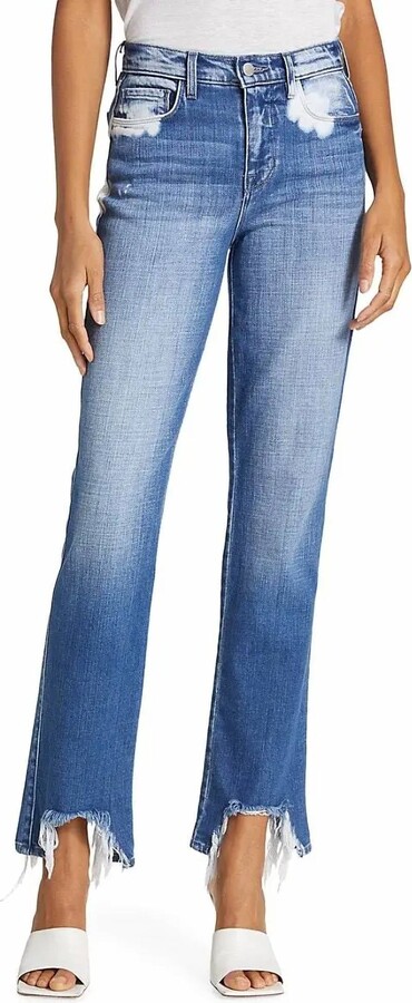 L'Agence Harmon High Rise Slim Jean In Montana Destruct Hem