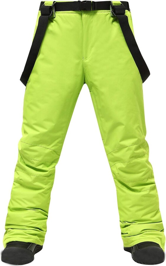 LIBELLEFLY Snowboard Men Ski Pants Suspenders Insulated Bib Snow Trousers  Pants Dress Pants for Women Business Casual Tall Green - ShopStyle