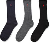 Thumbnail for your product : Polo Ralph Lauren Boxed Three-Pack Ribbed Cotton-Blend Socks