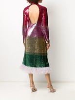 Thumbnail for your product : La DoubleJ Feather-Trim Sequin Dress