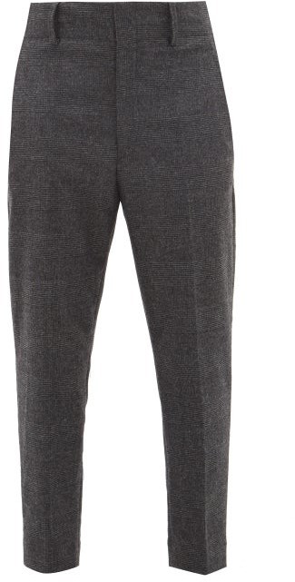 dark checkered trousers