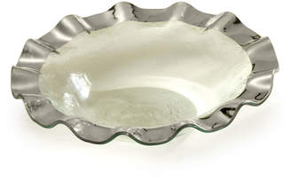 Annieglass Ruffle Platinum Serving Bowl