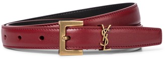 Saint Laurent Monogram leather belt
