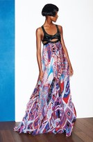Thumbnail for your product : Emilio Pucci Embellished & Print Silk Blend Gown
