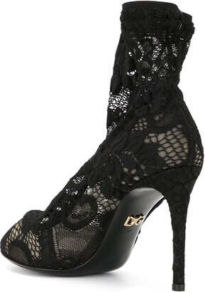Dolce & Gabbana Stretch Lace Boots