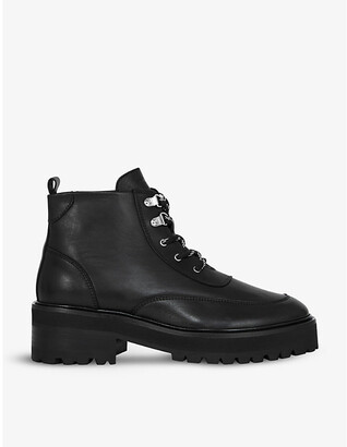 The Kooples Lace-up leather ankle boots
