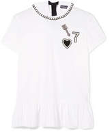 Thumbnail for your product : Markus Lupfer Heart Arrow No7 Appliquéd Embellished Stretch-cotton Jersey T-shirt