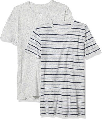 Splendid Mills Men's Solid & Striped Father's Day Marble Tee 2 Pack