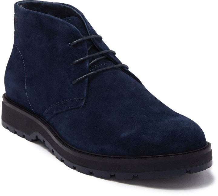 navy blue chukka boots