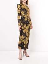 Thumbnail for your product : Rebecca Vallance Roswell one-shoulder floral-print satin dress