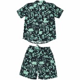 Thumbnail for your product : Phriya Men's Navy Blue Circe's Garden Short Pajama Set