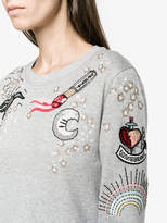 Thumbnail for your product : Valentino tattoo embroidered sweatshirt