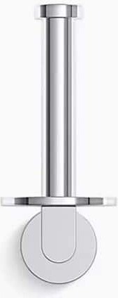 Composed Wall Mounted Vertical Toilet Paper Holder in Vibrant Brushed Nickel