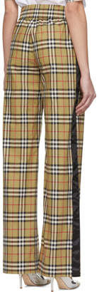 Burberry Beige and Black Vintage Check Drawcord Lounge Pants