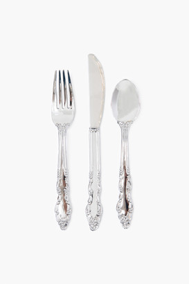 One Hundred 80 Degrees Real Plastic Silver Flatware Set