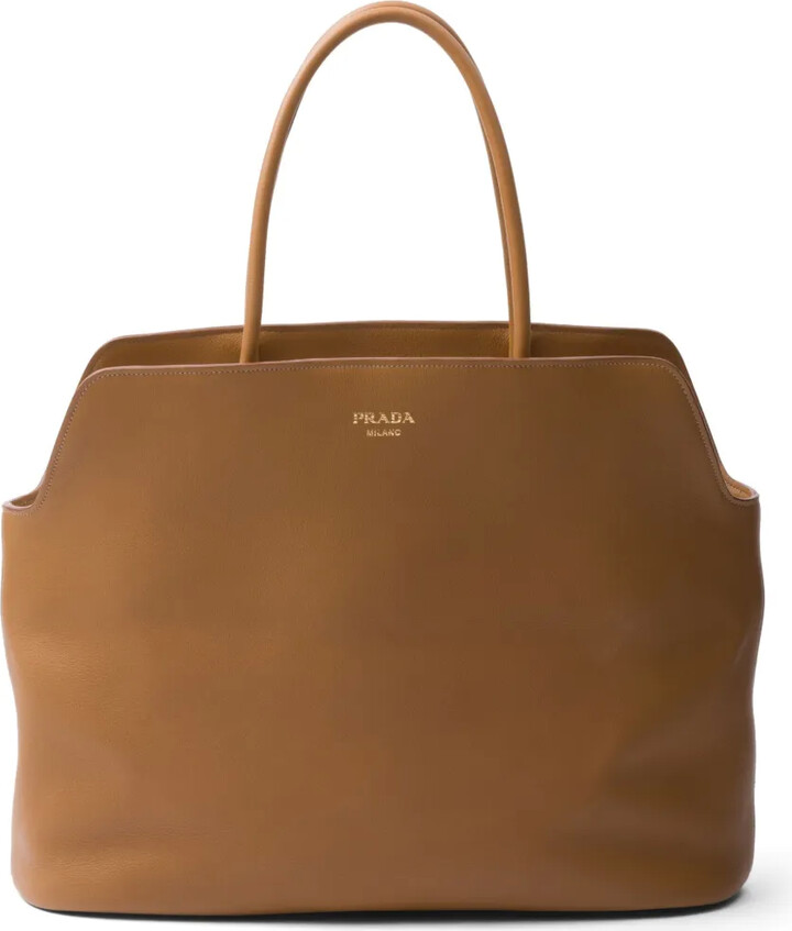 Prada Large Leather Tote Bag