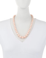 Thumbnail for your product : Assael Graduated Angel Skin Coral Bead Necklace with Diamond Clasp, 0.64 tdcw