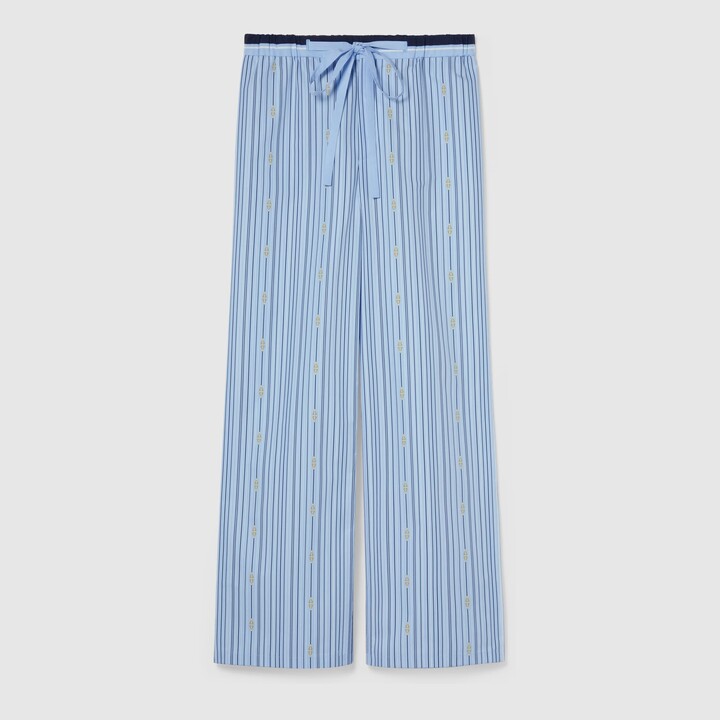 Gucci Printed cotton poplin pants