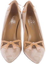 Thumbnail for your product : Valentino Suede Bow Pumps