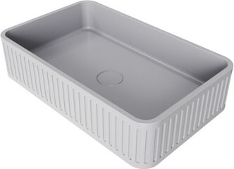 Topcraft 20.5'' Concrete Rectangular Bathroom Vessel Sink, Modern Countertop Basin