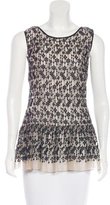 Thumbnail for your product : RED Valentino Sleeveless Embroidered Blouse