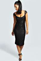 Thumbnail for your product : boohoo Lizzie Lace Sweetheart Midi Bodycon Dress