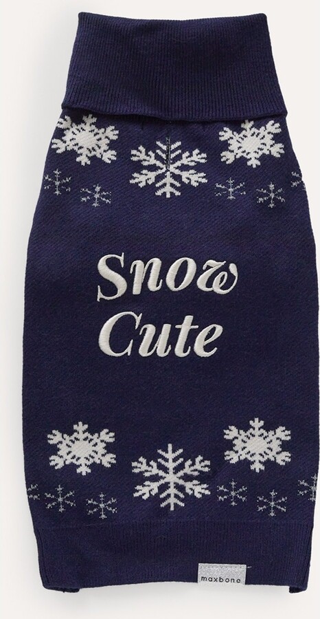 maxbone Snow Cute Jumper Dog Sweater, Blue, XX-Large