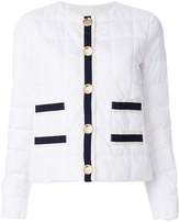 Thumbnail for your product : Fay stripe panelled quilted jacket
