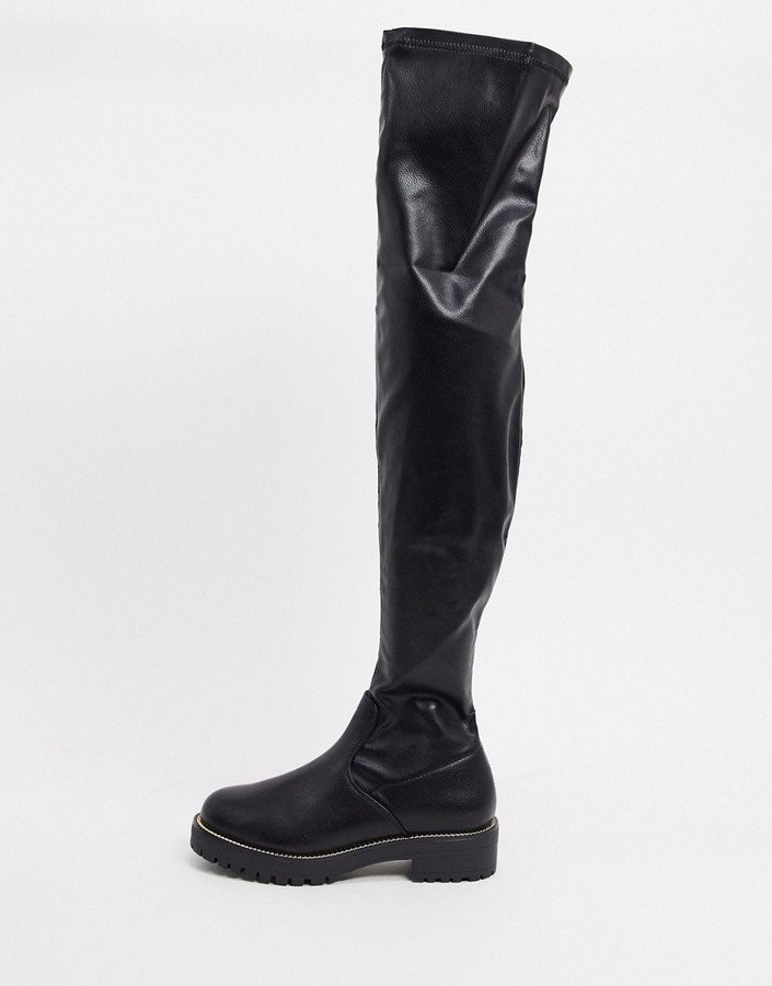 over the knee flat boots uk