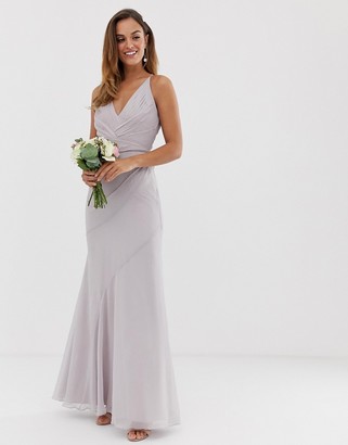 ASOS DESIGN DESIGN Bridesmaid maxi dress with pleated cami bodice and fishtail skirt