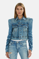 Thumbnail for your product : R 13 Kelsey Shirring Denim Jacket