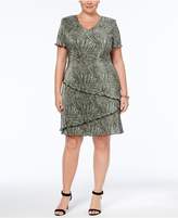 Thumbnail for your product : Connected Plus Size Tiered Bodre Dress