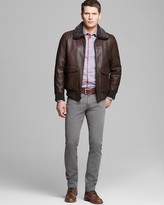 Thumbnail for your product : Andrew Marc New York 713 Andrew Marc Felix Rugged Leather Shearling Bomber