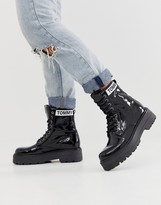 Thumbnail for your product : Tommy Jeans patent leather lace up boot